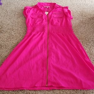 Pink zipper dress new with tags